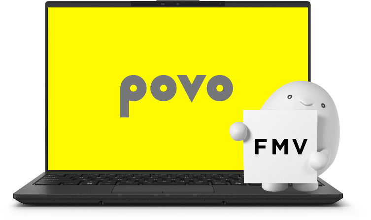 FMV ConnectIN povoのイメージ　povoを表示したFMV Note U