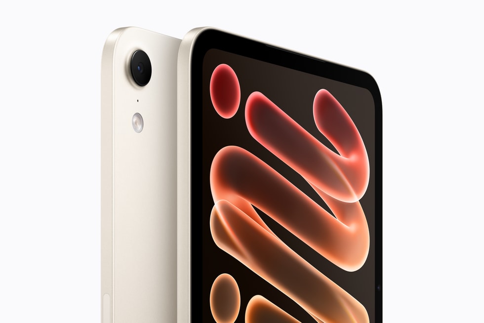 Apple iPad mini(A20 Pro)スターライトの背面カメラと側面