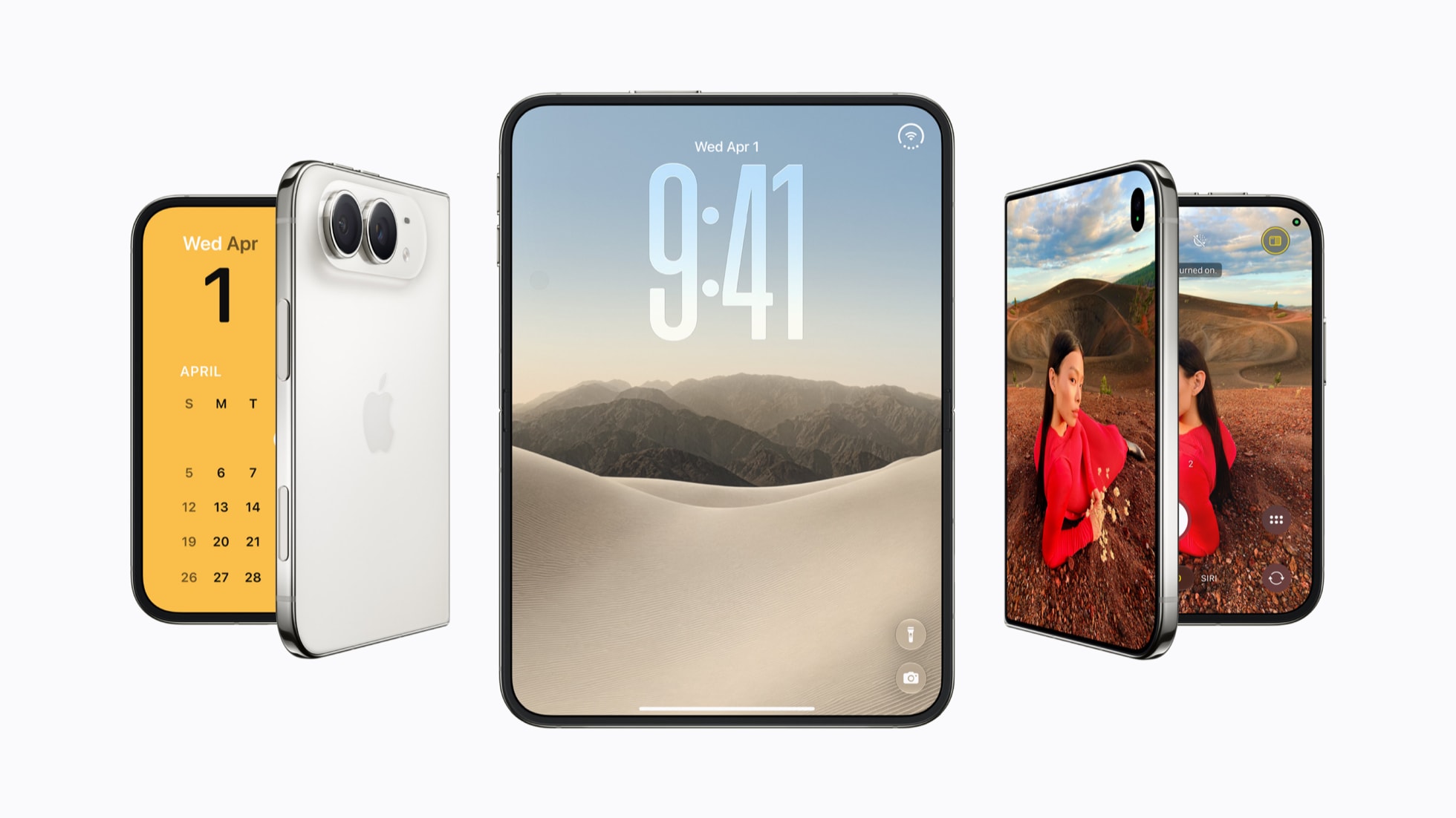 Apple iPhone Duoの開いた状態と閉じた状態