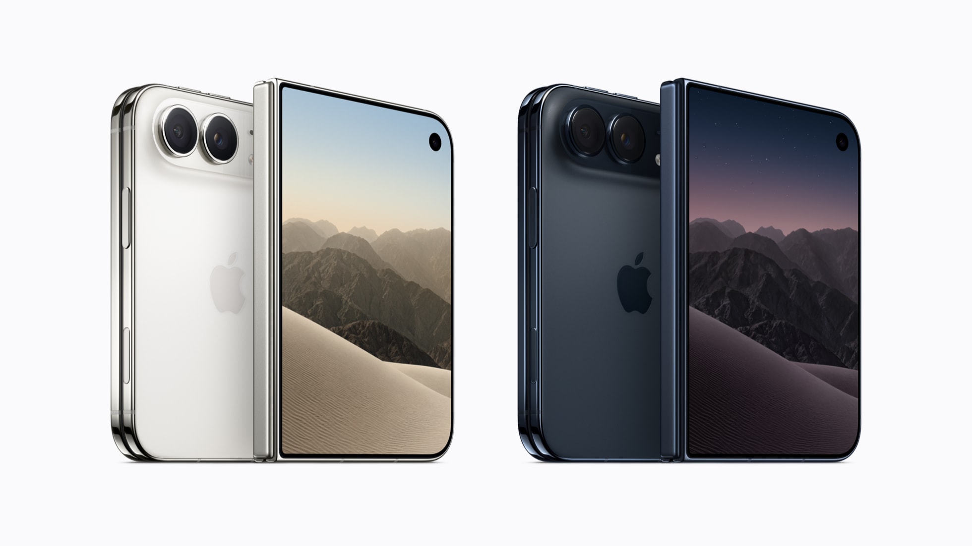 Apple iPhone Duoのスターホワイトとナイトスカイ