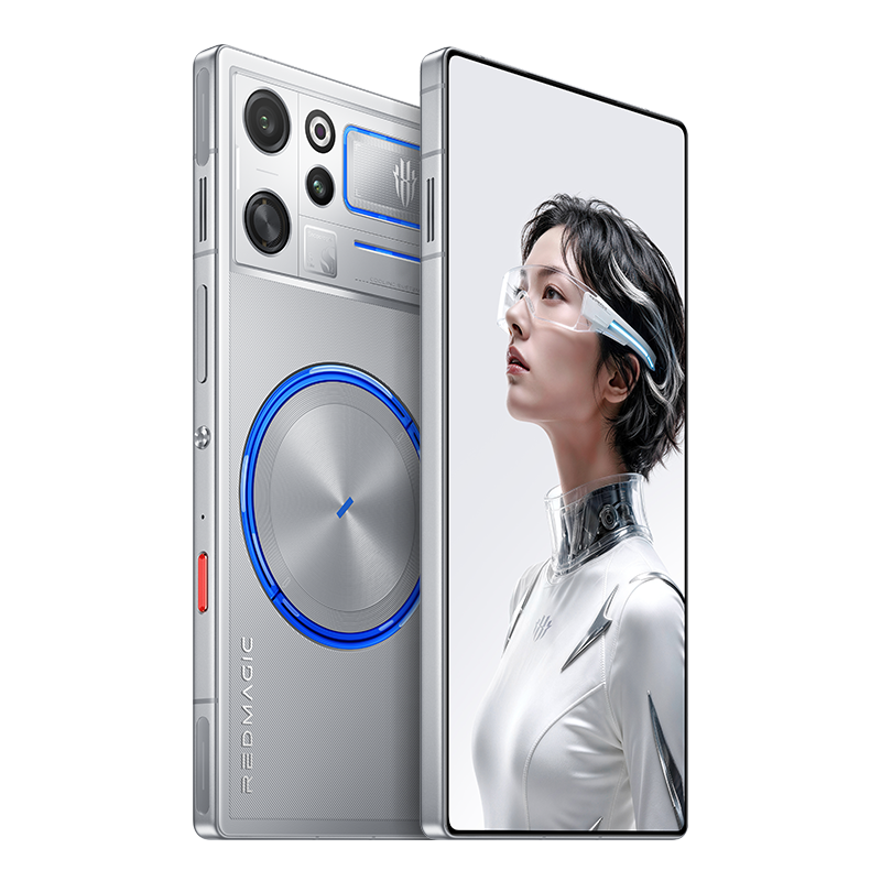 REDMAGIC 12 Pro+を斜めから見た背面と前面